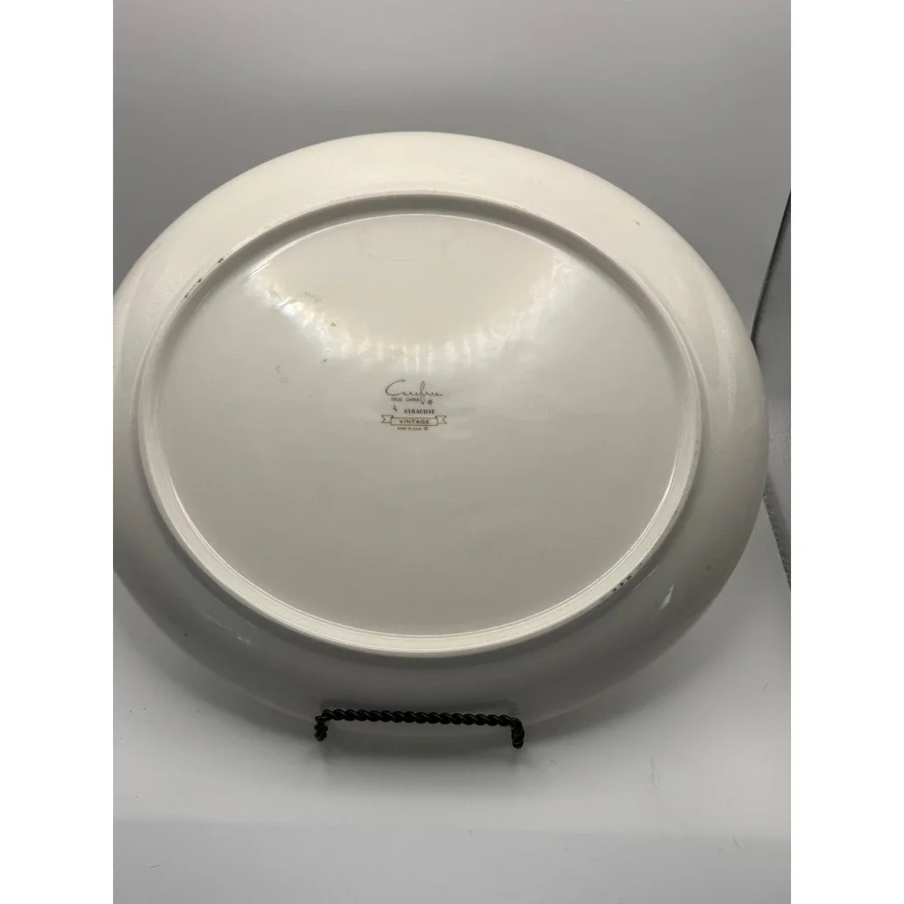 Syracuse China Carefree Vintage Oval Serving Platter Grape Leaf Pattern USA Made